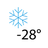 Zaručená prevádzka až do -28°C